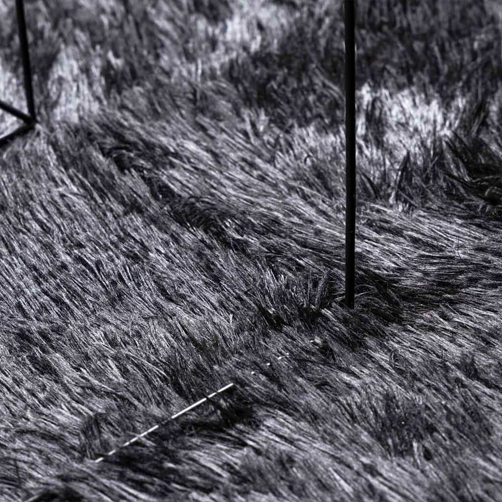 vidaXL Shaggy Rug High Pile NAVARRA Dark Grey 200x200 cm Polyester