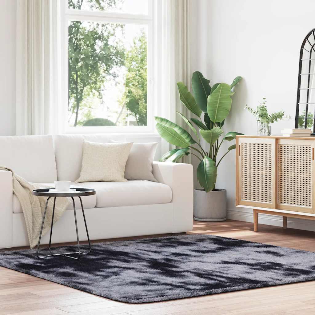 vidaXL Shaggy Rug High Pile NAVARRA Dark Grey 200x200 cm Polyester