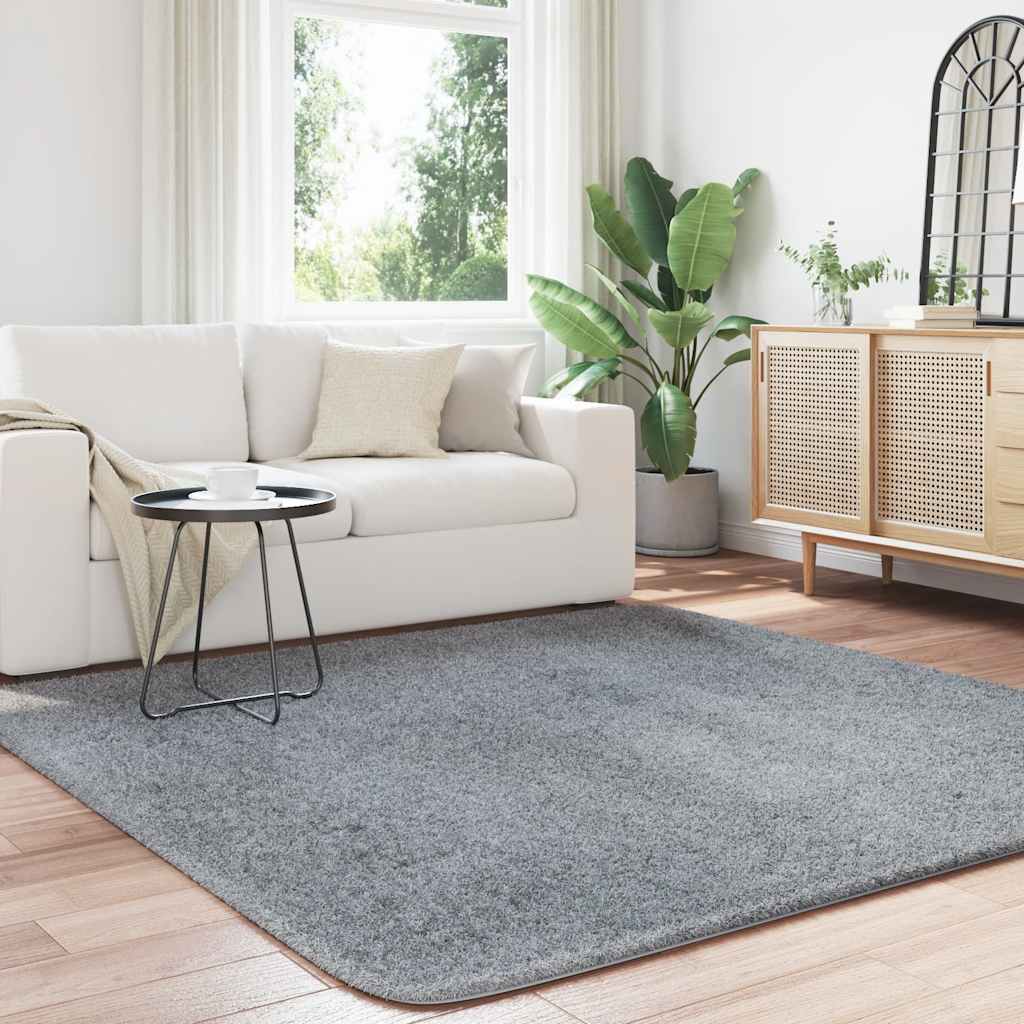 vidaXL Shaggy Rug High Pile NAVARRA Light Grey 200x200 cm Polyester