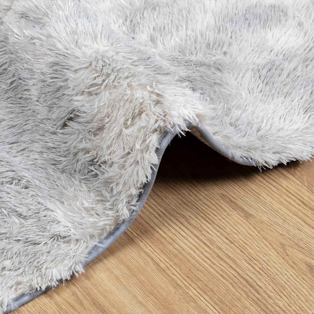 vidaXL Shaggy Rug High Pile NAVARRA Light Grey 200x200 cm Polyester