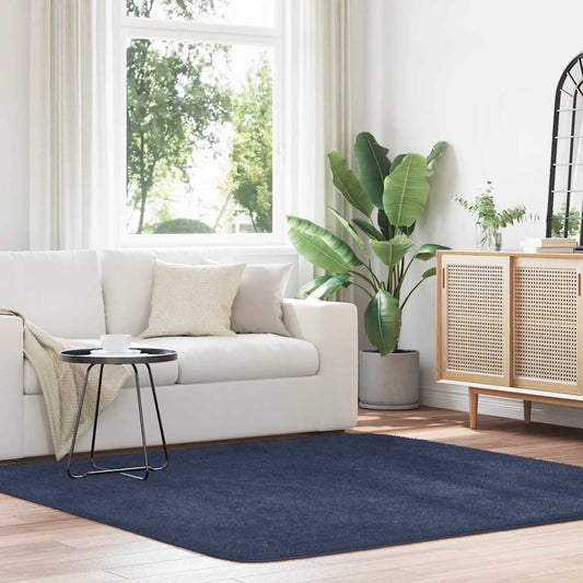 vidaXL Shaggy Rug High Pile “NAVARRA” Navy 200x200 cm Polyester