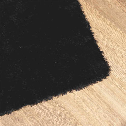 vidaXL Shaggy Rug High Pile NAVARRA Black 240x240 cm Polyester