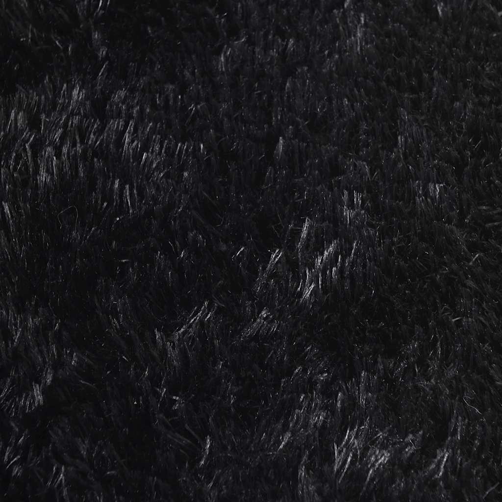 vidaXL Shaggy Rug High Pile NAVARRA Black 240x240 cm Polyester