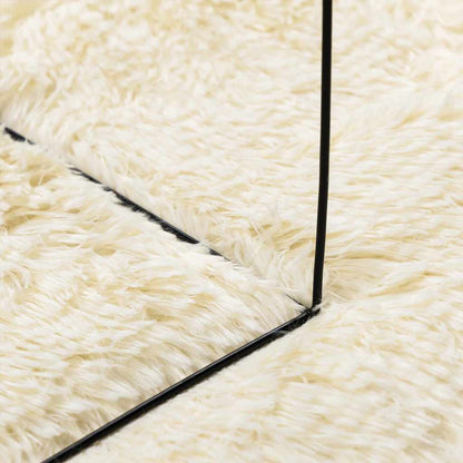 vidaXL Shaggy Rug High Pile NAVARRA Cream 240x240 cm Polyester