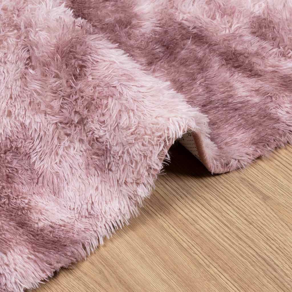 vidaXL Shaggy Rug High Pile NAVARRA Dusty Pink 240x240 cm Polyester