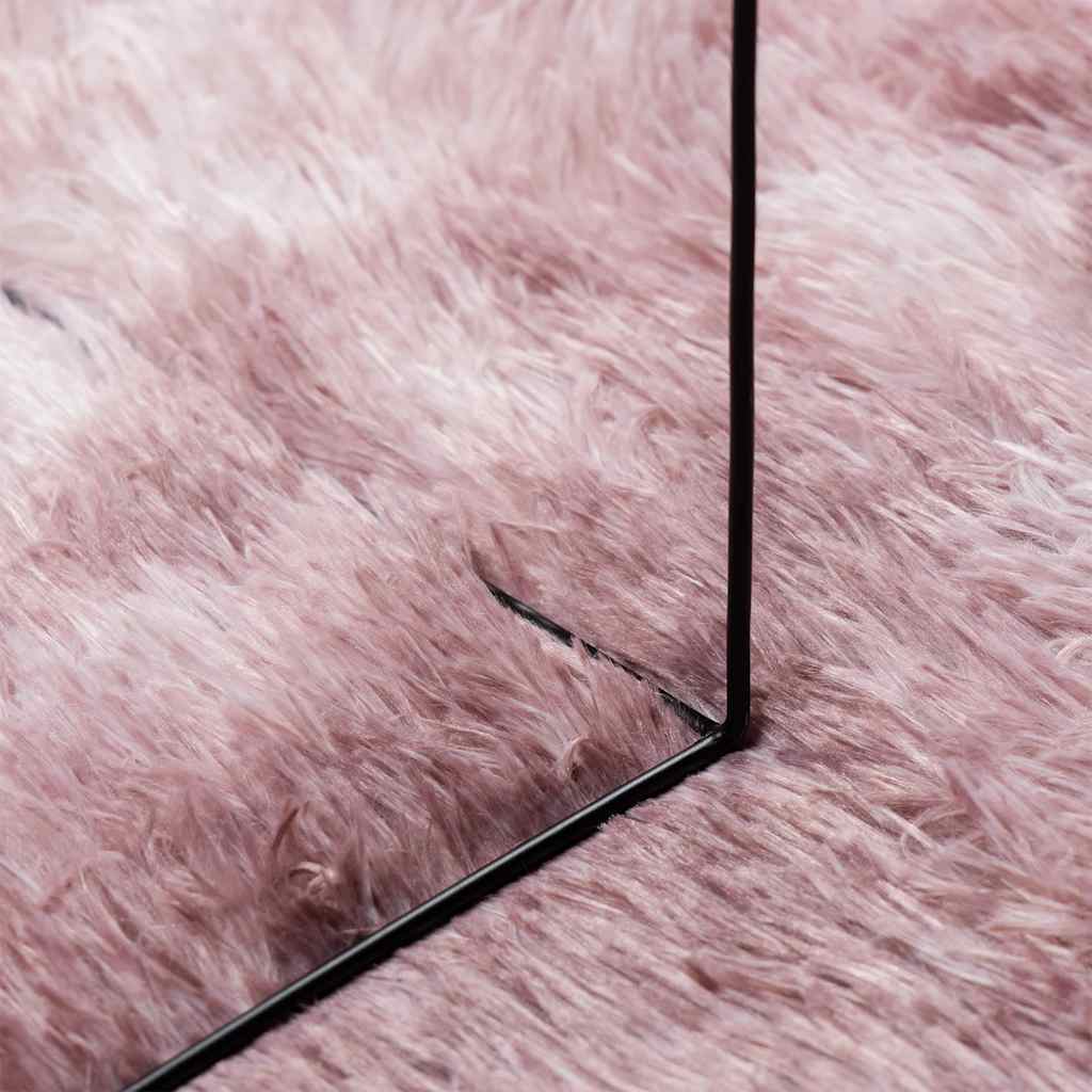 vidaXL Shaggy Rug High Pile NAVARRA Dusty Pink 240x240 cm Polyester