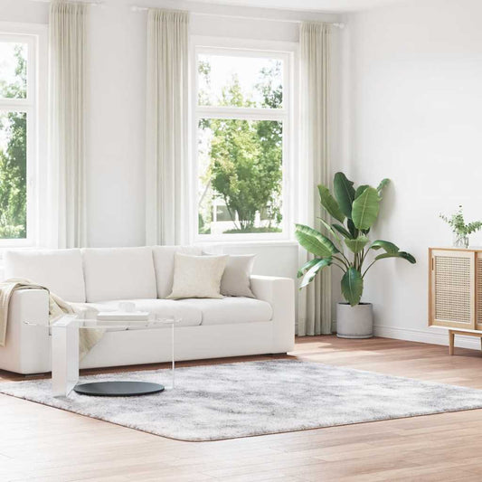 vidaXL Shaggy Rug High Pile NAVARRA Silver Grey 240x240 cm Polyester