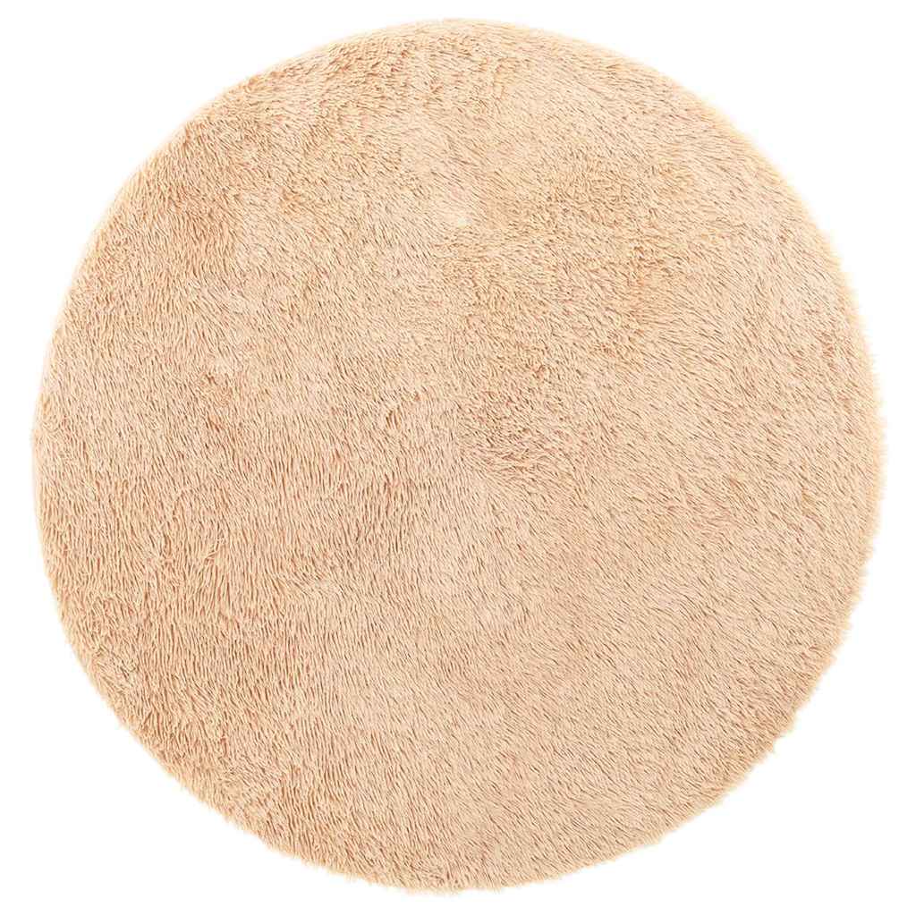 vidaXL Shaggy Rug High Pile NAVARRA Beige 100x100 cm Polyester