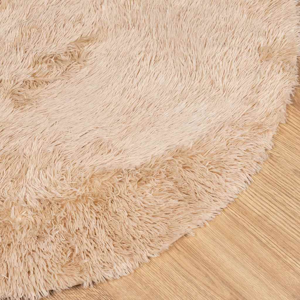 vidaXL Shaggy Rug High Pile NAVARRA Beige 100x100 cm Polyester
