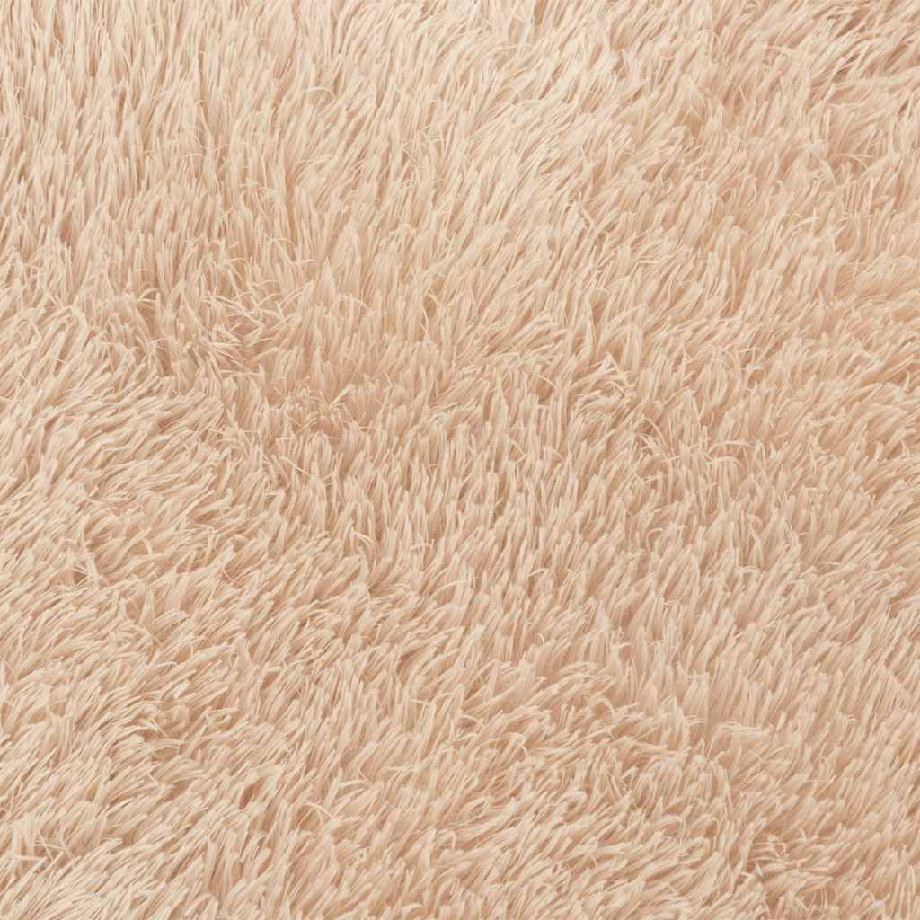 vidaXL Shaggy Rug High Pile NAVARRA Beige 100x100 cm Polyester