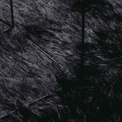 vidaXL Shaggy Rug High Pile NAVARRA Black 100x100 cm Polyester