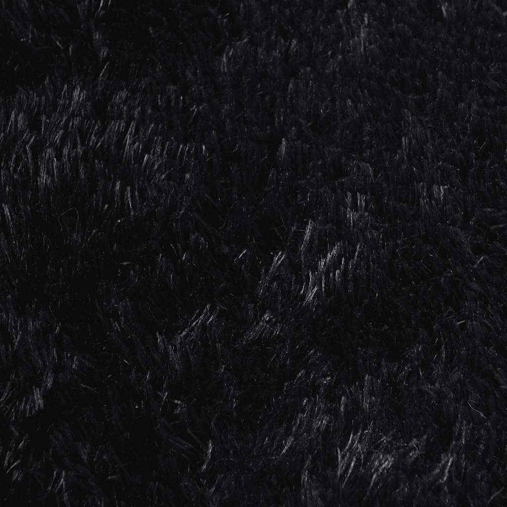 vidaXL Shaggy Rug High Pile NAVARRA Black 100x100 cm Polyester
