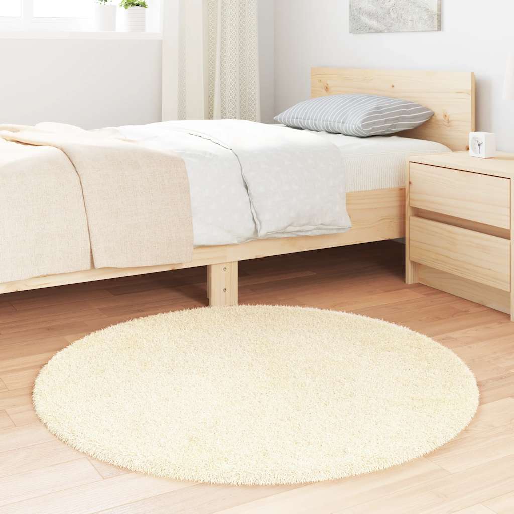 vidaXL Shaggy Rug High Pile NAVARRA Cream 100x100 cm Polyester