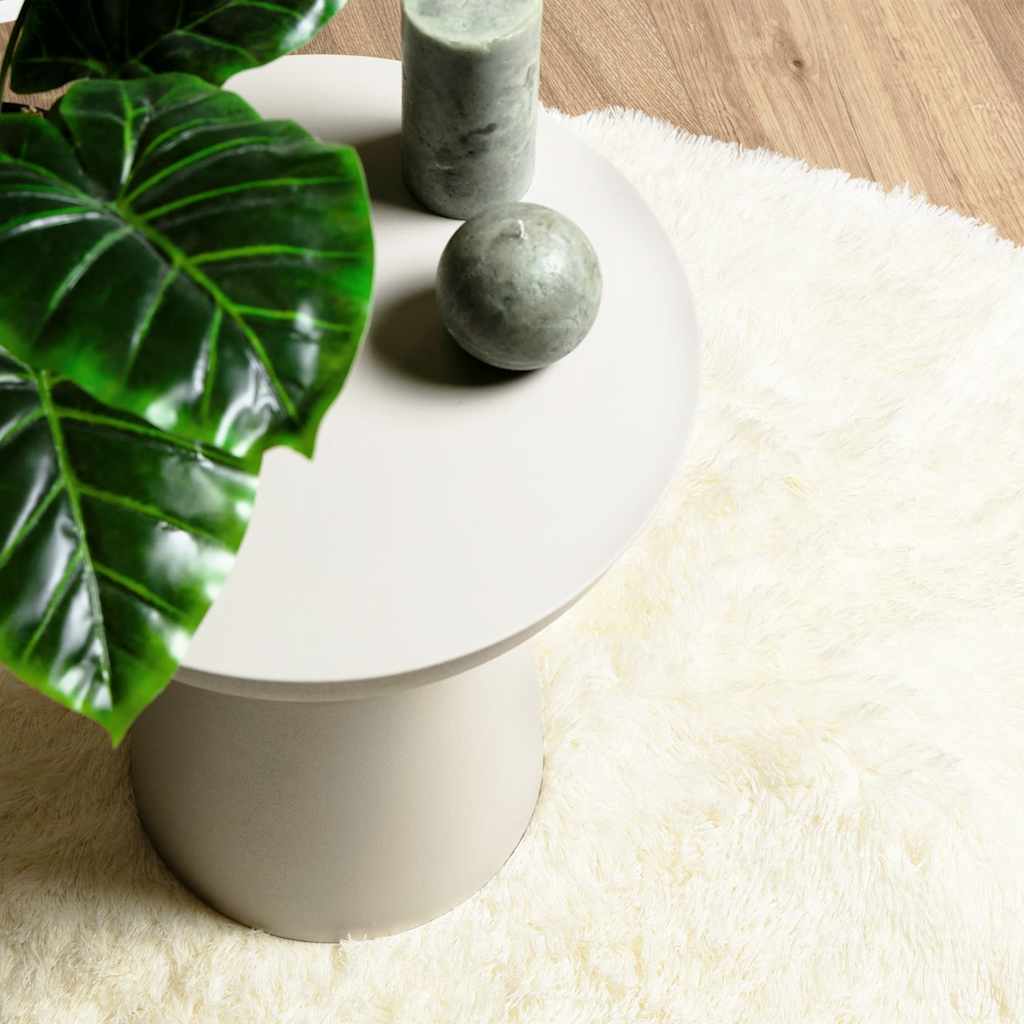 vidaXL Shaggy Rug High Pile NAVARRA Cream 100x100 cm Polyester