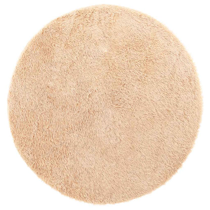 vidaXL Shaggy Rug High Pile NAVARRA Beige 120x120 cm Polyester