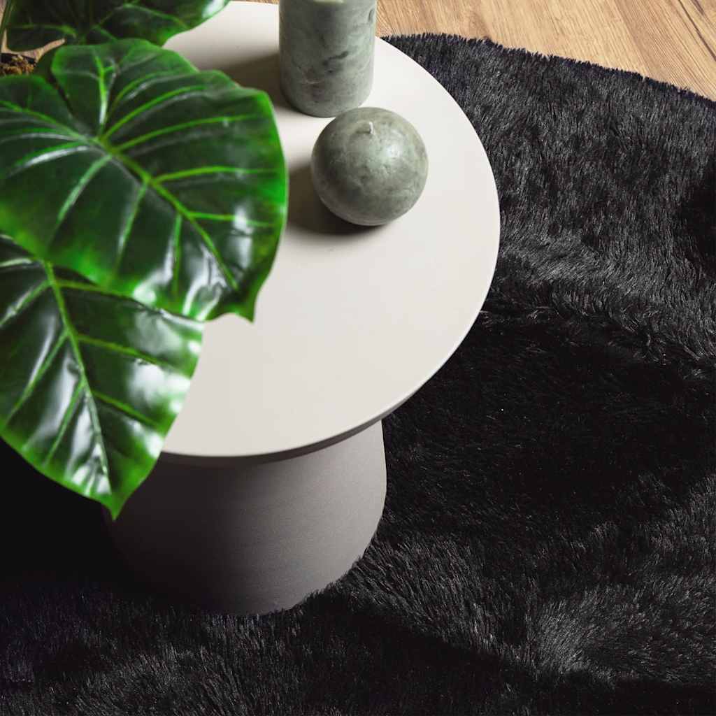 vidaXL Shaggy Rug High Pile NAVARRA Black 120x120 cm Polyester