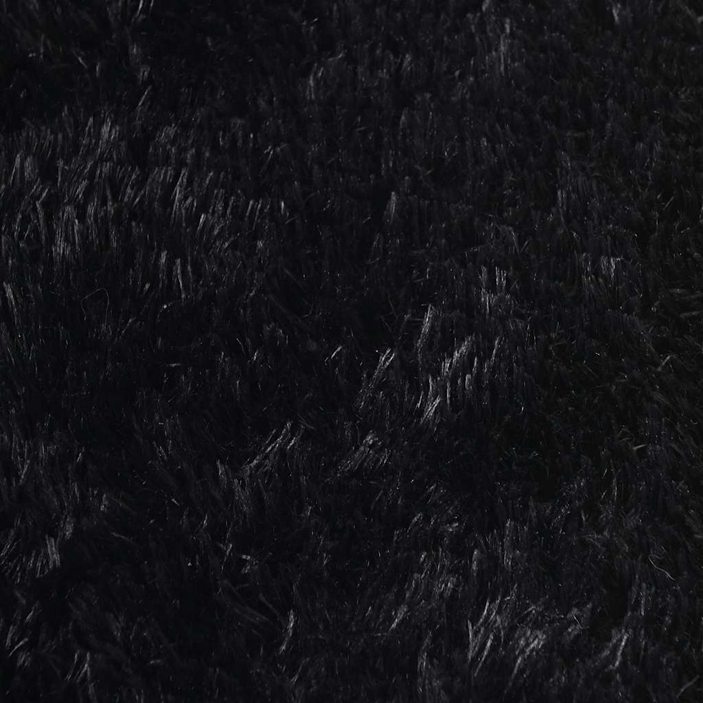 vidaXL Shaggy Rug High Pile NAVARRA Black 120x120 cm Polyester