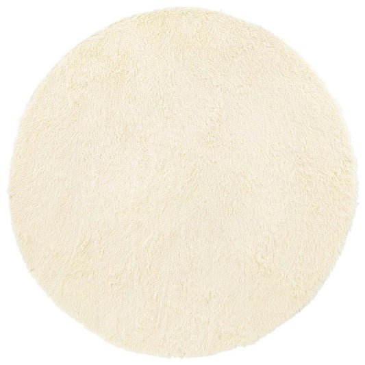 vidaXL Shaggy Rug High Pile NAVARRA Cream 120x120 cm Polyester