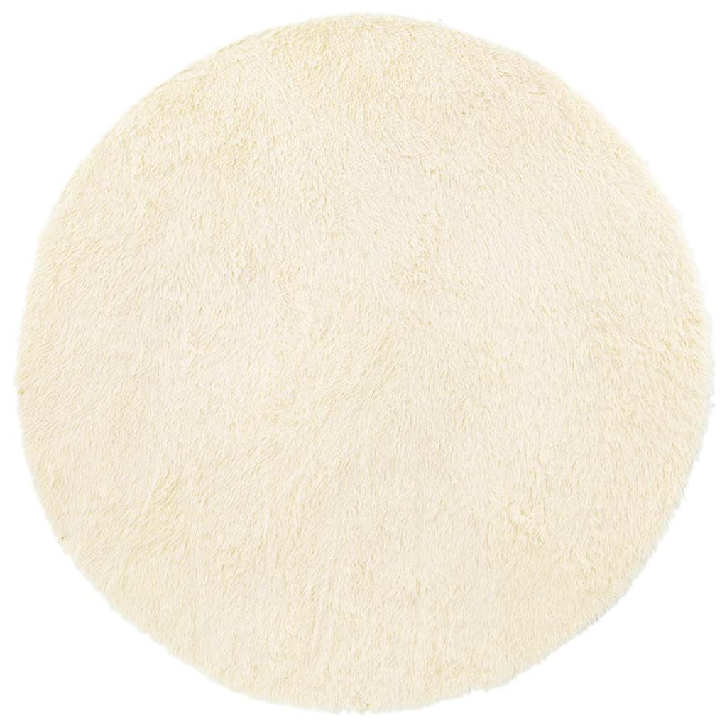 vidaXL Shaggy Rug High Pile NAVARRA Cream 120x120 cm Polyester
