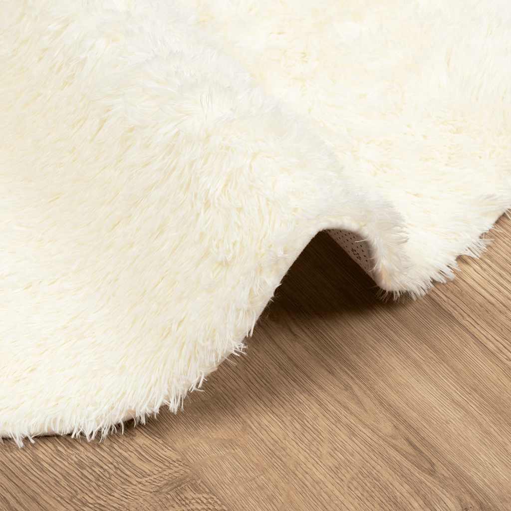 vidaXL Shaggy Rug High Pile NAVARRA Cream 120x120 cm Polyester