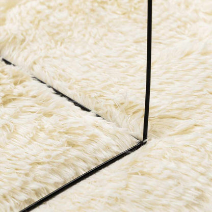 vidaXL Shaggy Rug High Pile NAVARRA Cream 120x120 cm Polyester