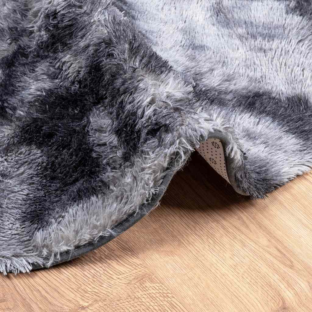 vidaXL Shaggy Rug High Pile NAVARRA Dark Grey 120x120 cm Polyester
