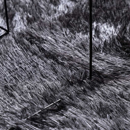 vidaXL Shaggy Rug High Pile NAVARRA Dark Grey 120x120 cm Polyester