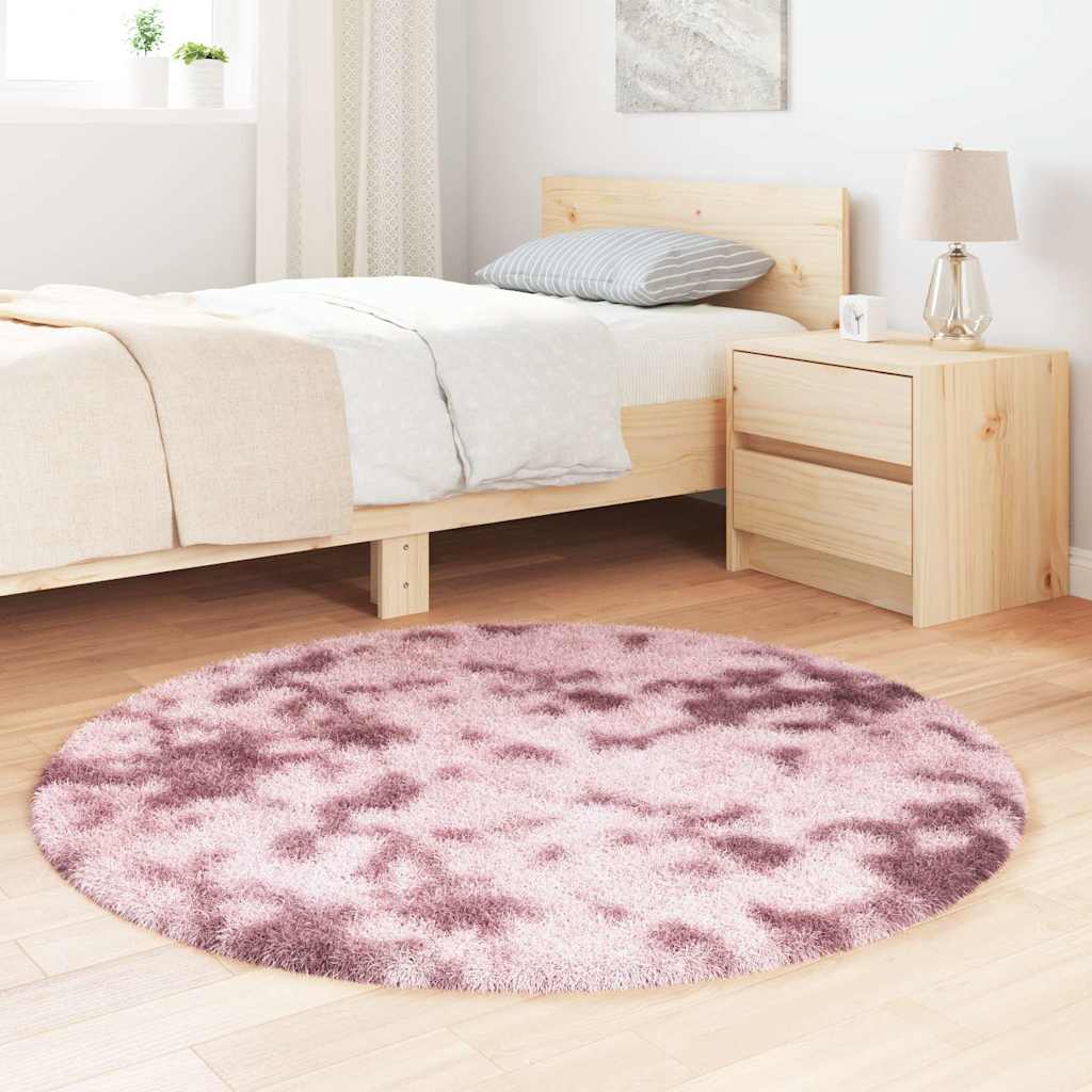 vidaXL Shaggy Rug High Pile NAVARRA Dusty Pink 120x120 cm Polyester