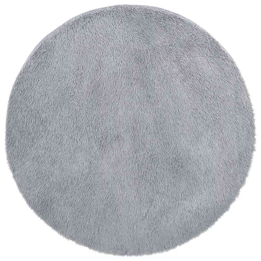 vidaXL Shaggy Rug High Pile NAVARRA Light Grey 120x120 cm Polyester
