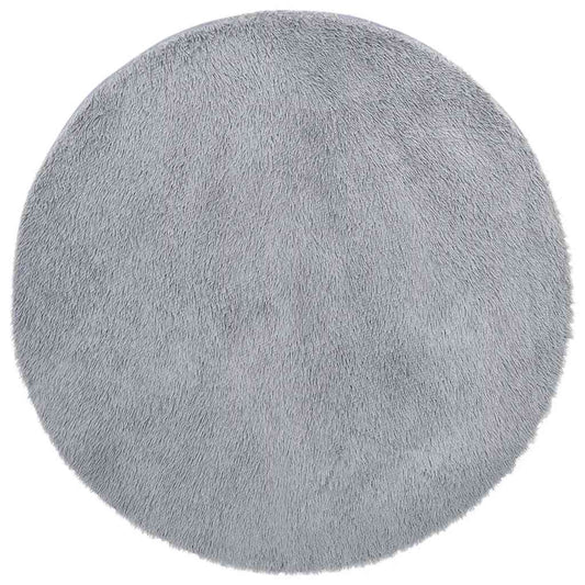 vidaXL Shaggy Rug High Pile NAVARRA Light Grey 120x120 cm Polyester