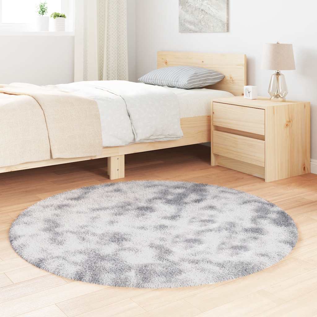 vidaXL Shaggy Rug High Pile NAVARRA Light Grey 120x120 cm Polyester