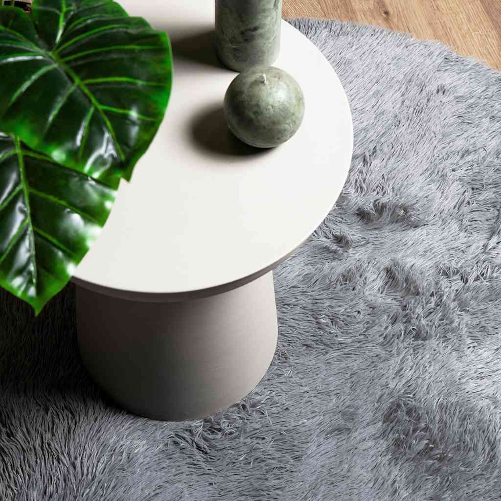 vidaXL Shaggy Rug High Pile NAVARRA Light Grey 120x120 cm Polyester