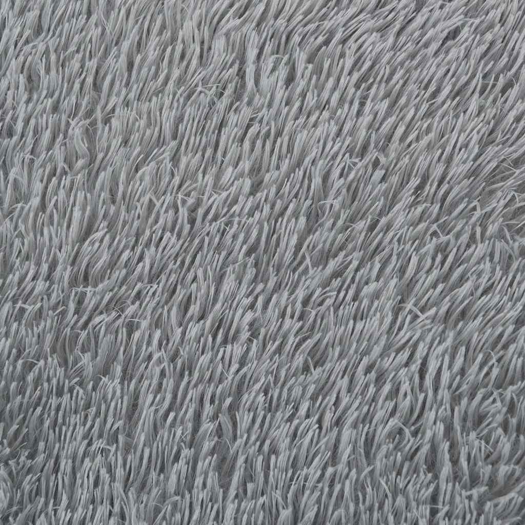 vidaXL Shaggy Rug High Pile NAVARRA Light Grey 120x120 cm Polyester