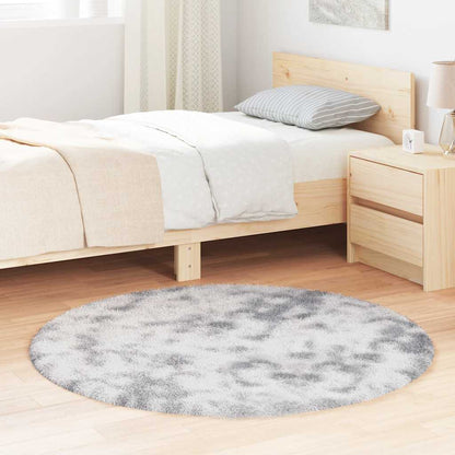 vidaXL Shaggy Rug High Pile NAVARRA Light Grey 120x120 cm Polyester