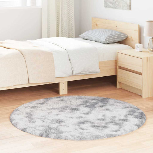 vidaXL Shaggy Rug High Pile NAVARRA Light Grey 120x120 cm Polyester