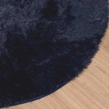 vidaXL Shaggy Rug High Pile NAVARRA Navy 120x120 cm Polyester