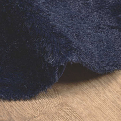 vidaXL Shaggy Rug High Pile NAVARRA Navy 120x120 cm Polyester