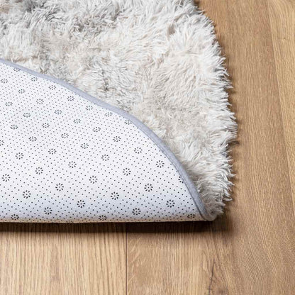 vidaXL Shaggy Rug High Pile NAVARRA Silver Grey 120x120 cm Polyester