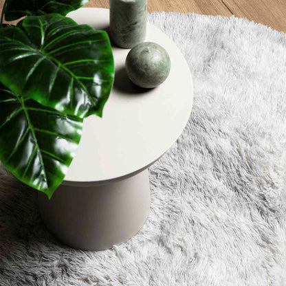 vidaXL Shaggy Rug High Pile NAVARRA Silver Grey 120x120 cm Polyester