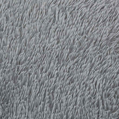vidaXL Shaggy Rug High Pile NAVARRA Silver Grey 120x120 cm Polyester