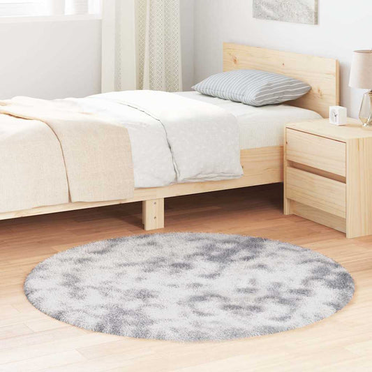 vidaXL Shaggy Rug High Pile NAVARRA Silver Grey 120x120 cm Polyester