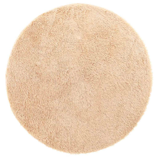 vidaXL Shaggy Rug High Pile NAVARRA Beige 160x160 cm Polyester
