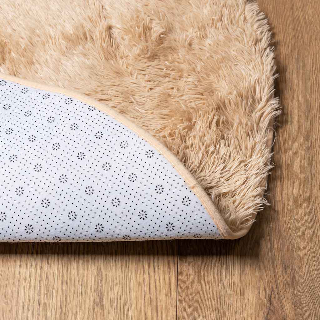 vidaXL Shaggy Rug High Pile NAVARRA Beige 160x160 cm Polyester