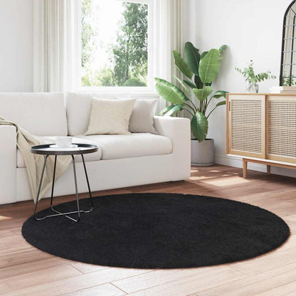 vidaXL Shaggy Rug High Pile NAVARRA Black 160x160 cm Polyester
