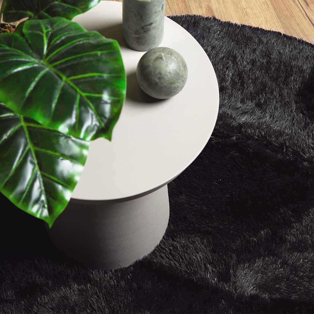 vidaXL Shaggy Rug High Pile NAVARRA Black 160x160 cm Polyester