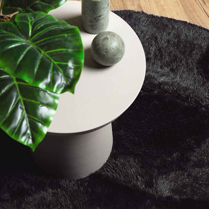 vidaXL Shaggy Rug High Pile NAVARRA Black 160x160 cm Polyester