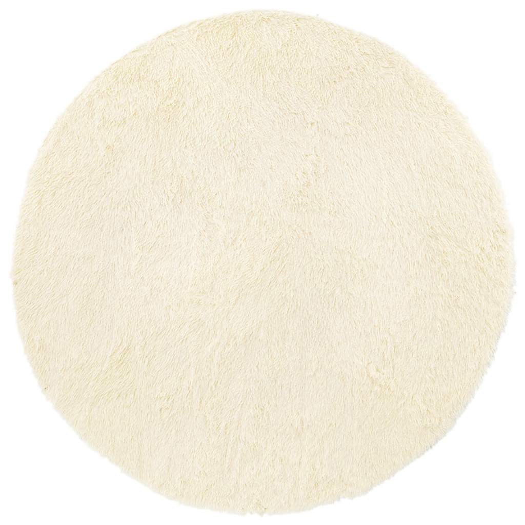 vidaXL Shaggy Rug High Pile NAVARRA Cream 160x160 cm Polyester