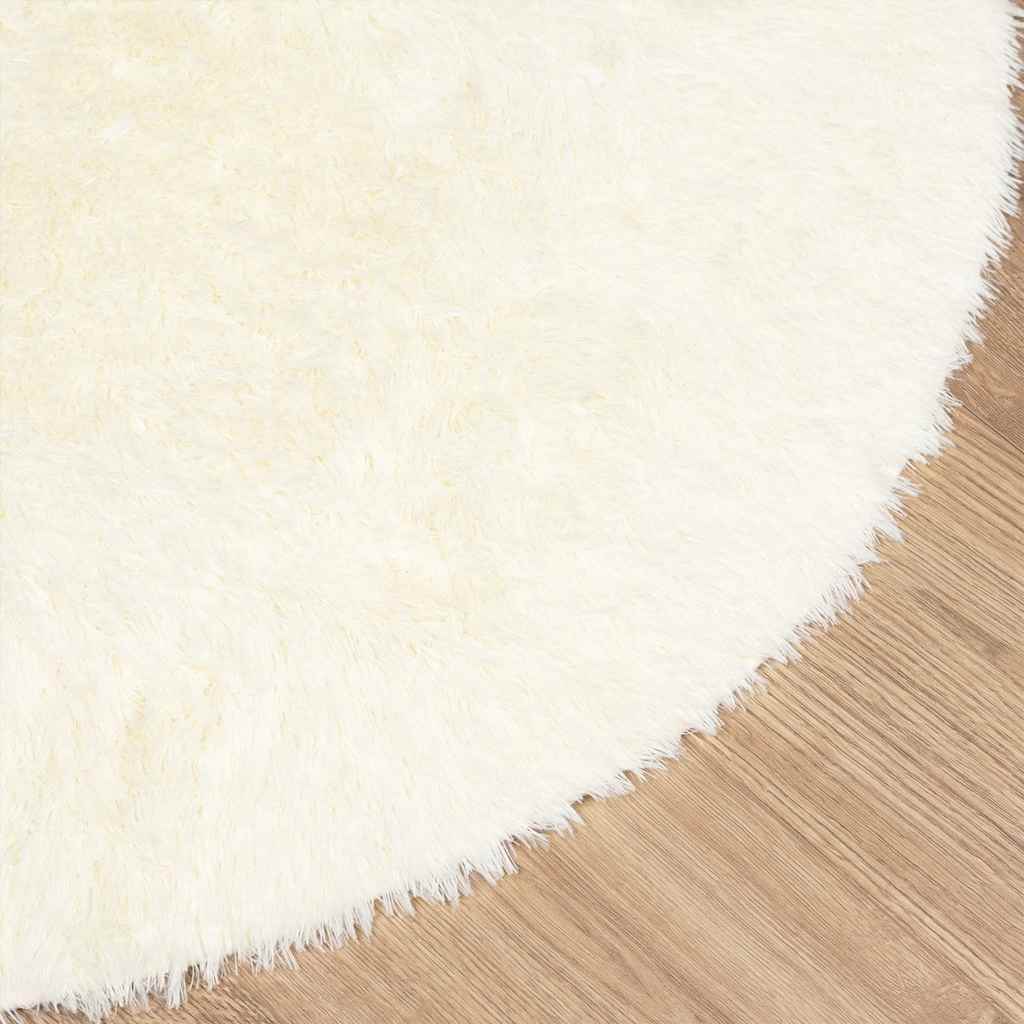 vidaXL Shaggy Rug High Pile NAVARRA Cream 160x160 cm Polyester