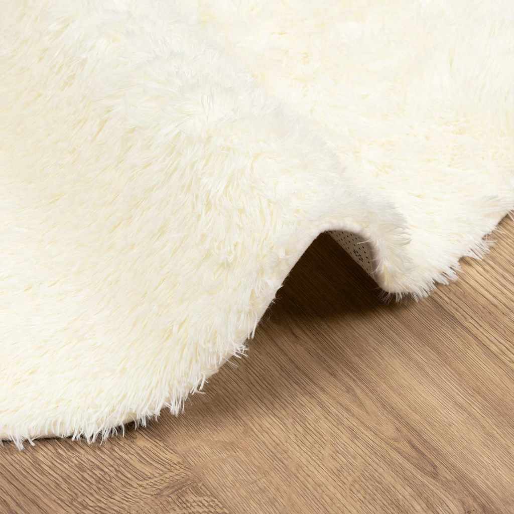 vidaXL Shaggy Rug High Pile NAVARRA Cream 160x160 cm Polyester
