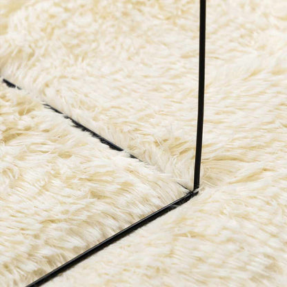 vidaXL Shaggy Rug High Pile NAVARRA Cream 160x160 cm Polyester